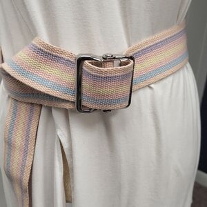 Pastel Striped CANVAS Belt, ADUSTABLE